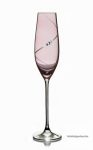   2 db Swarovski kristályos rózsaszín pezsgős pohár díszdobozban.