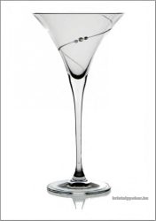 2 db Swarovski kristályos fehér martinis pohár díszdobozban.